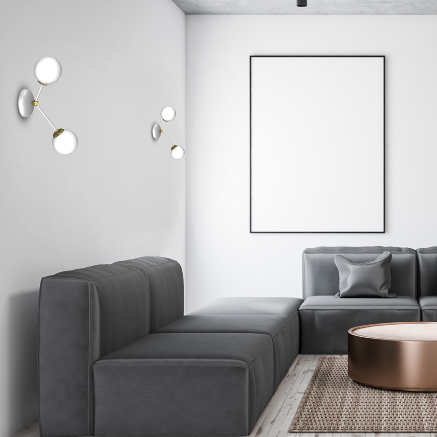 Applique murale JOY 2xE14/40W/230V blanche/dorée