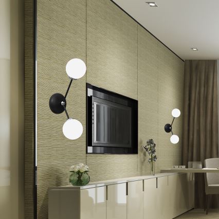 Applique murale JOY 2xE14/40W/230V noire/chrome brillant