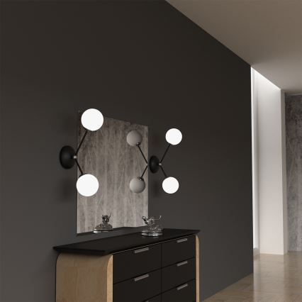 Applique murale JOY 2xE14/40W/230V noire/chrome brillant