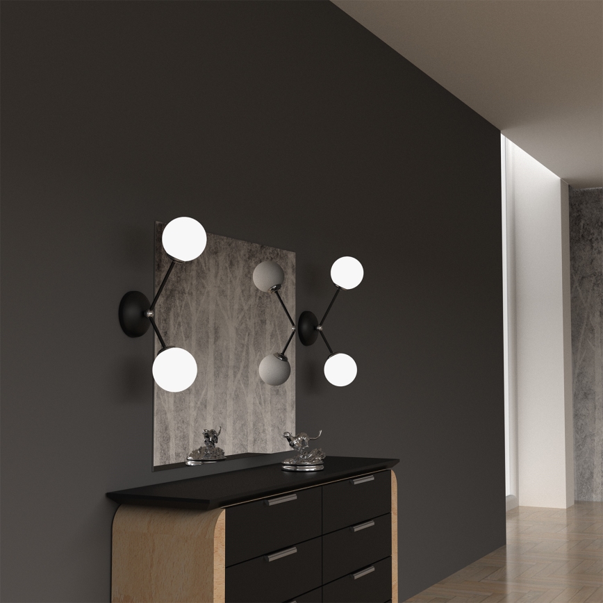 Applique murale JOY 2xE14/40W/230V noire/chrome brillant