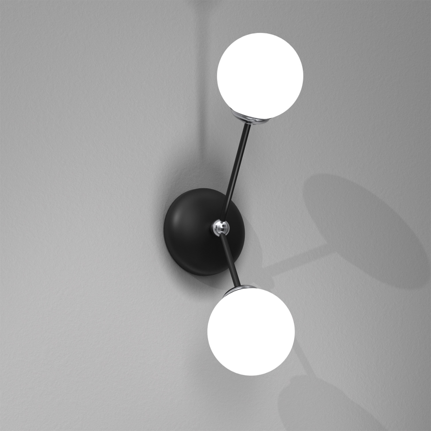 Applique murale JOY 2xE14/40W/230V noire/chrome brillant