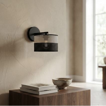 Applique murale KARBON 1xE27/15W/230V noir/gris