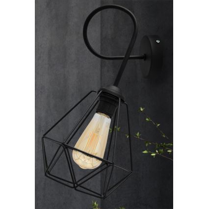 Applique murale KARO 3xE27/15W/230V noire