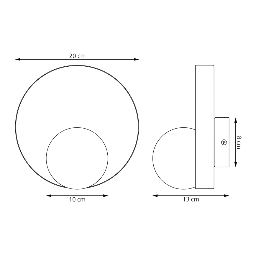 Applique murale KIDO 1xG9/8W/230V grise