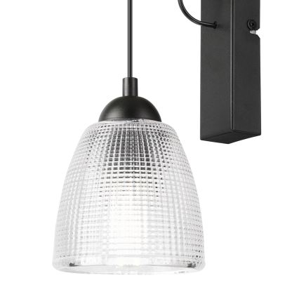 Applique murale LEANDRA 1xE27/15W/230V chêne/noir