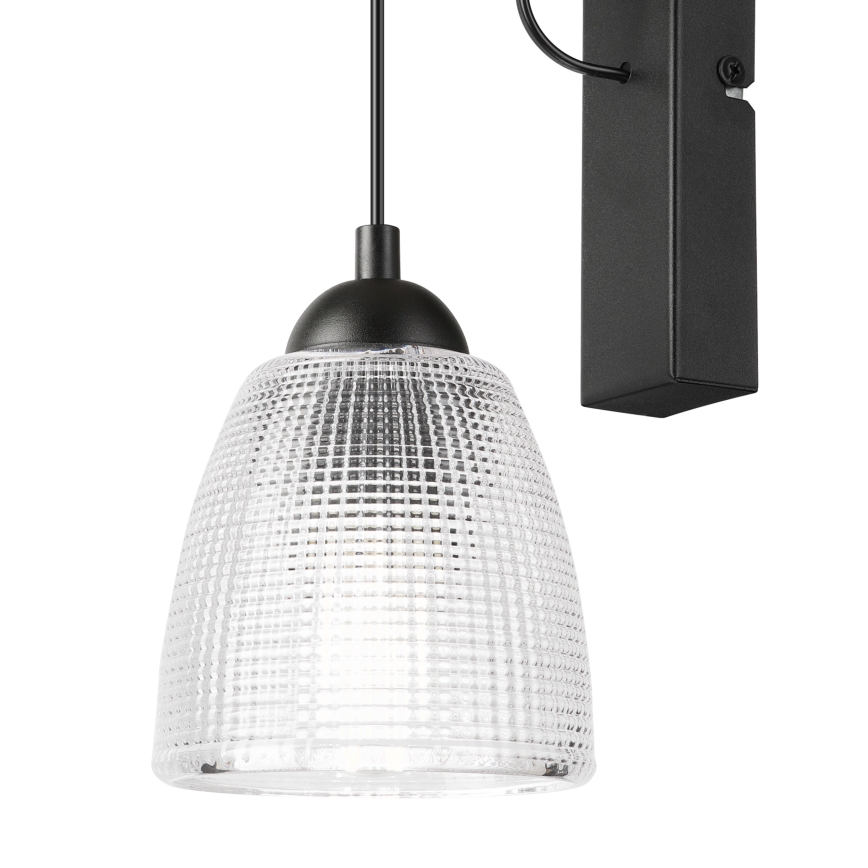 Applique murale LEANDRA 1xE27/15W/230V chêne/noir