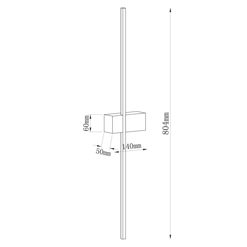 Applique murale LED AISHA LED/12W/230V 4000K 80 cm dorée