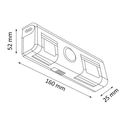 Applique murale LED avec un détecteur LED/3xAA/4,5V