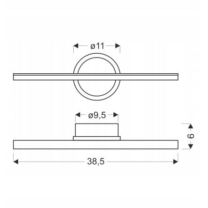 Applique murale LED BATUTA LED/10W/230V marron