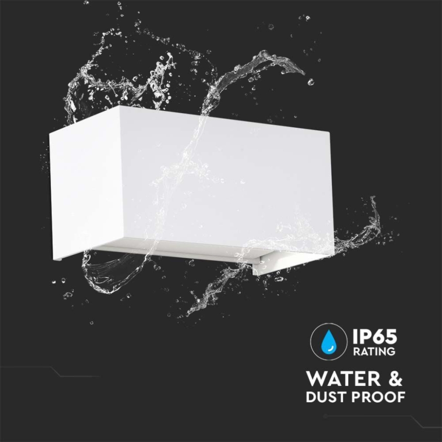 Applique murale LED d'extérieur 24W/230V 3000K IP65 blanche