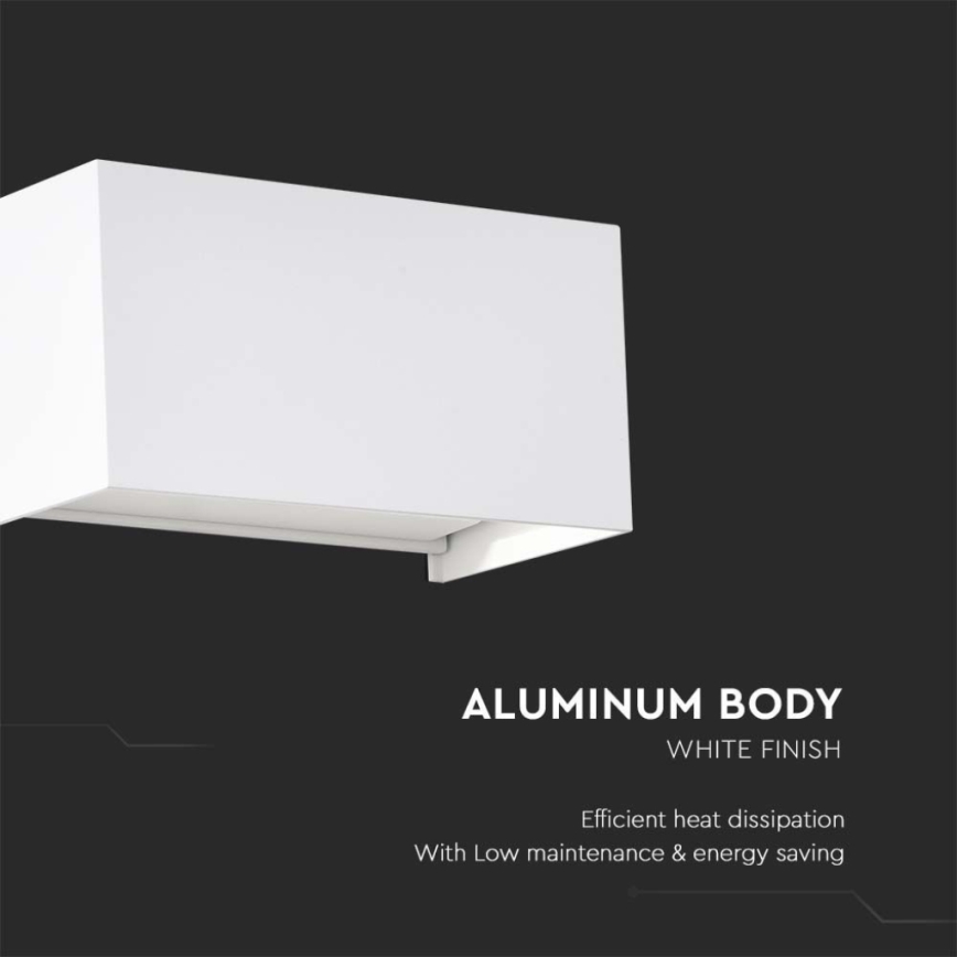 Applique murale LED d'extérieur 24W/230V 3000K IP65 blanche