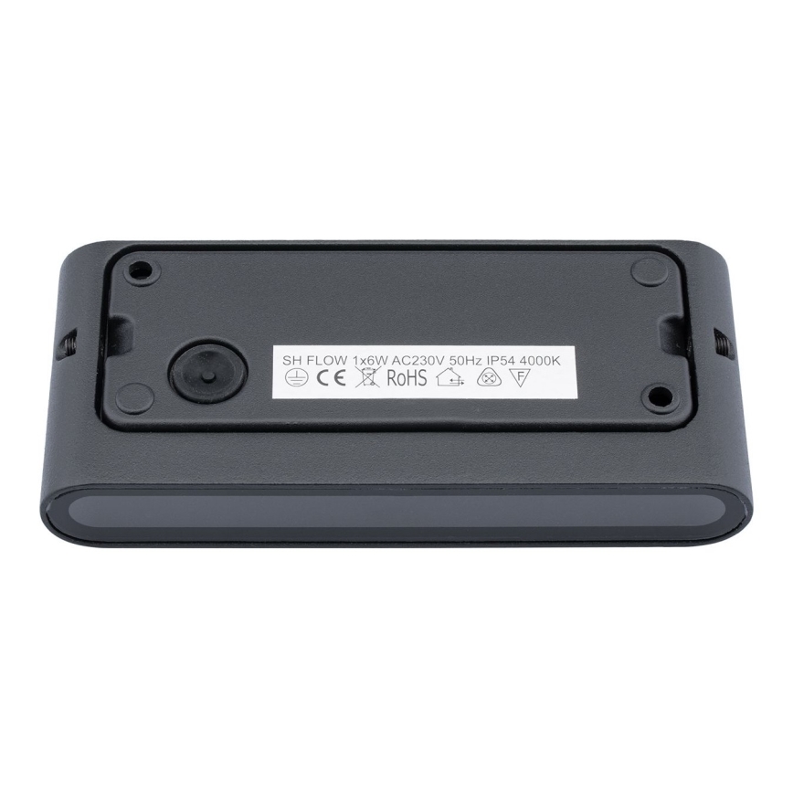 Applique murale LED d'extérieur FLOW LED/6W/230V IP54 noir