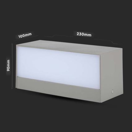 Applique murale LED d'extérieur LED/12W/230V 3000K IP65