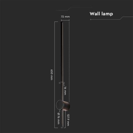 Applique murale LED d'extérieur LED/12W/230V 3000K IP65 noir