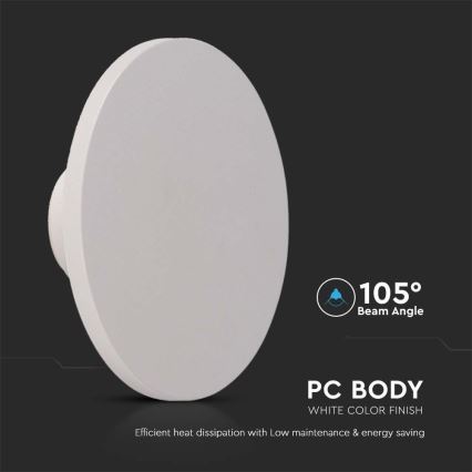 Applique murale LED d'extérieur LED/12W/230V 4000K IP65 blanc