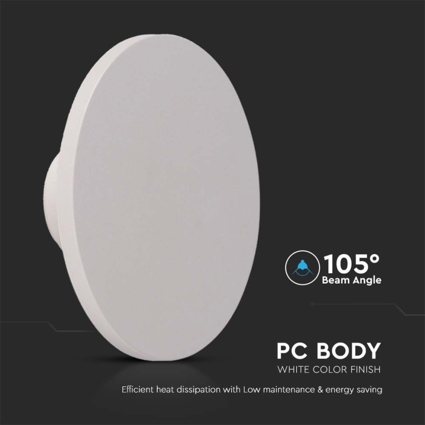 Applique murale LED d'extérieur LED/12W/230V 4000K IP65 blanc