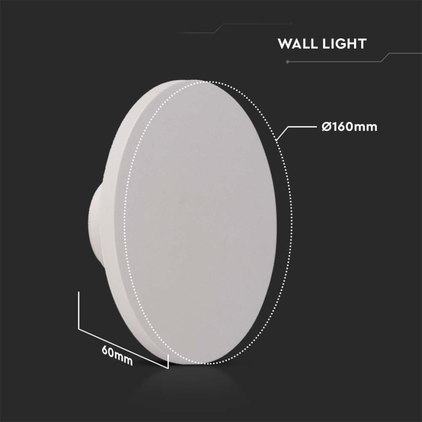 Applique murale LED d'extérieur LED/12W/230V 4000K IP65 blanc