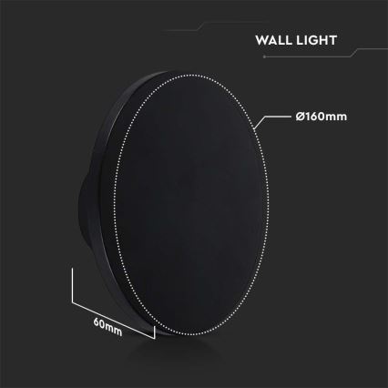 Applique murale LED d'extérieur LED/12W/230V 4000K IP65 noir
