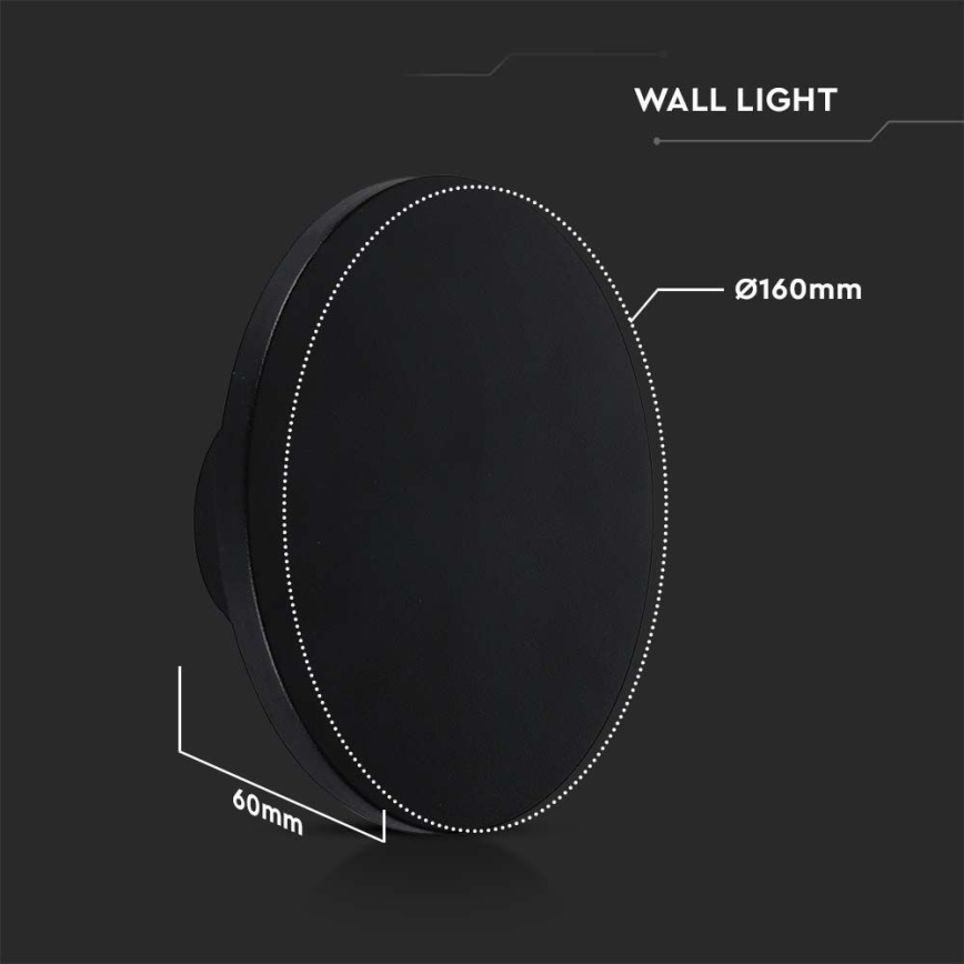 Applique murale LED d'extérieur LED/12W/230V 4000K IP65 noir