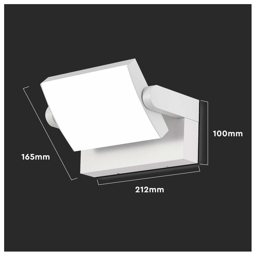 Applique murale LED d'extérieur LED/17W/230V 3000K IP65 blanche