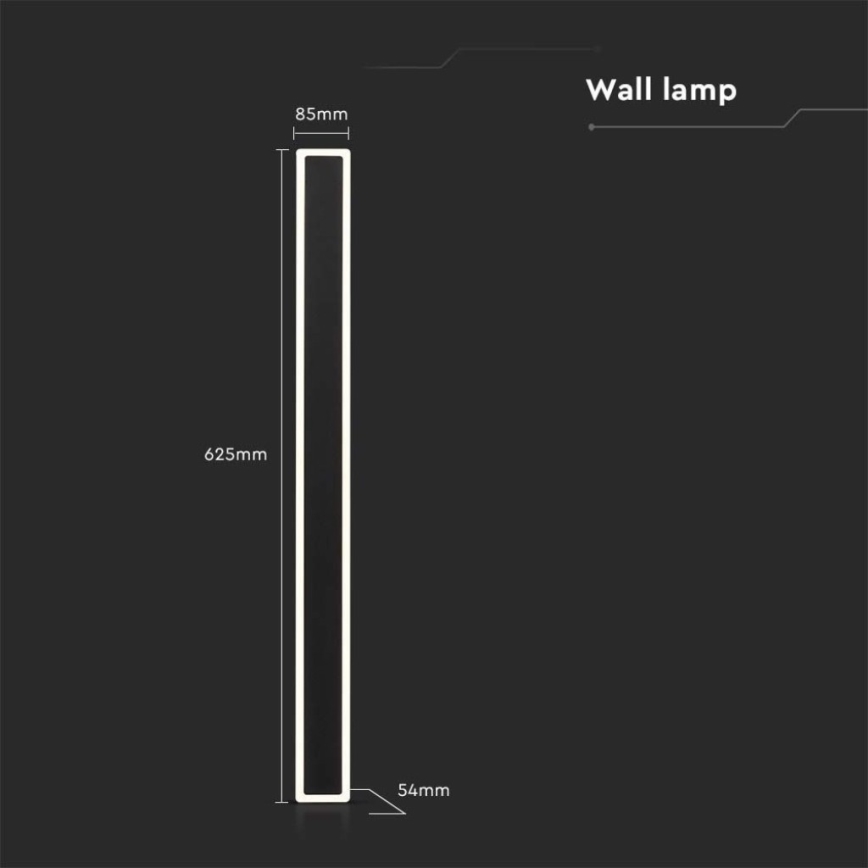 Applique murale LED d'extérieur LED/17W/230V 3000K IP65 noir
