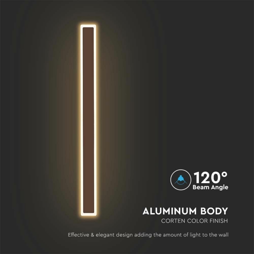 Applique murale LED d'extérieur LED/17W/230V 4000K IP65 marron