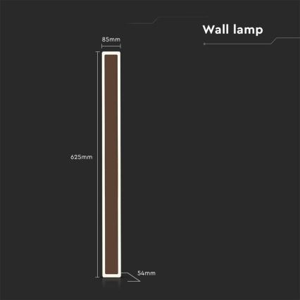 Applique murale LED d'extérieur LED/17W/230V 4000K IP65 marron