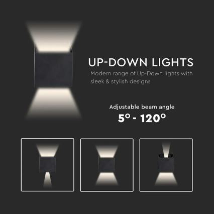 Applique murale LED d'extérieur LED/5W/230V 4000K IP65 noire