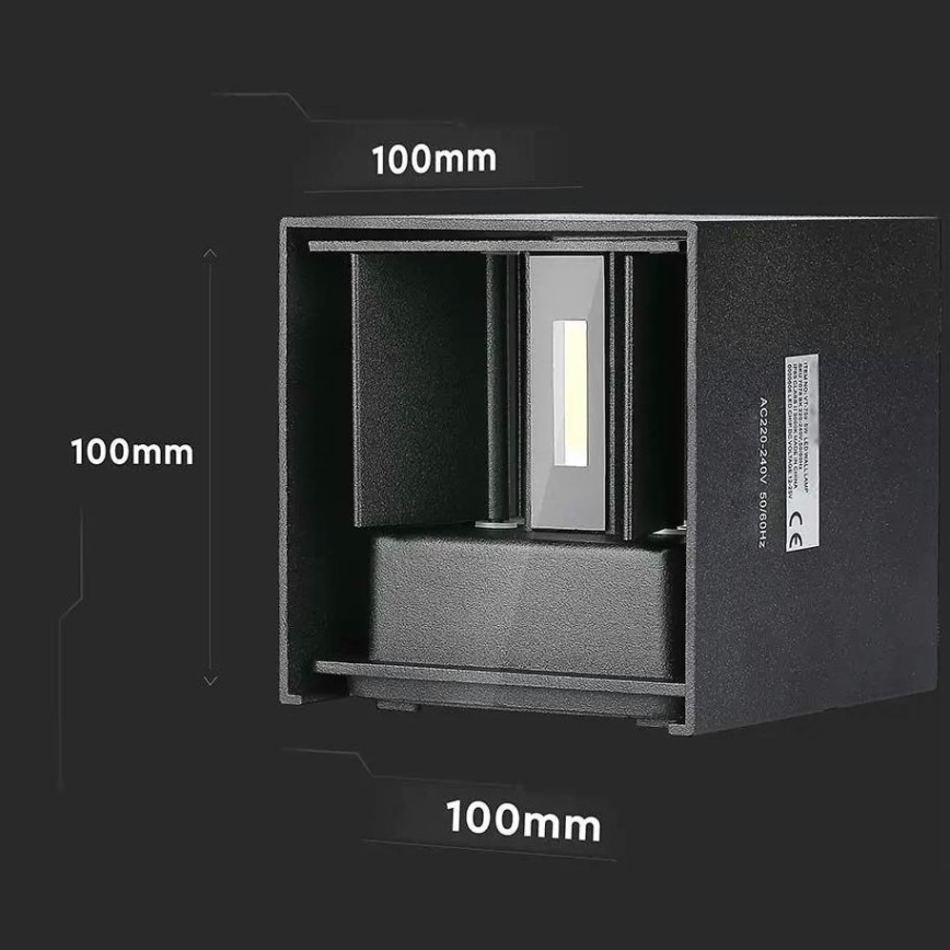 Applique murale LED d'extérieur LED/5W/230V 4000K IP65 noire