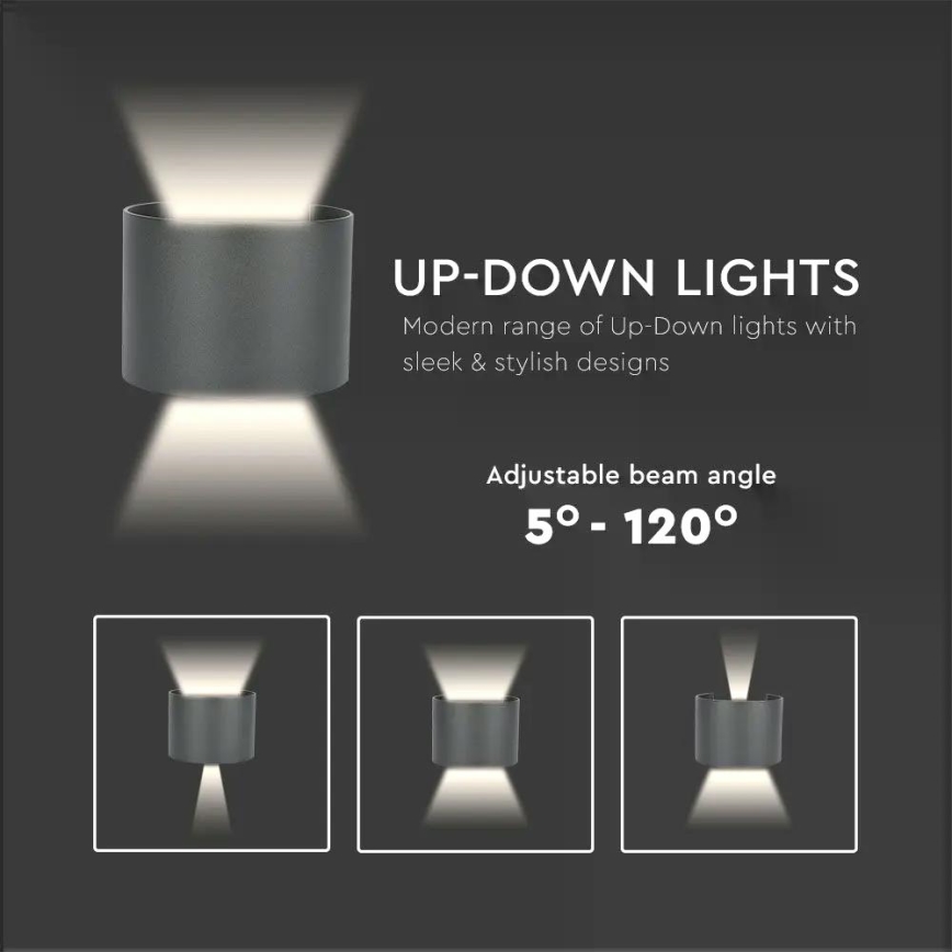 Applique murale LED d'extérieur LED/6W/230V 3000K IP65 noire