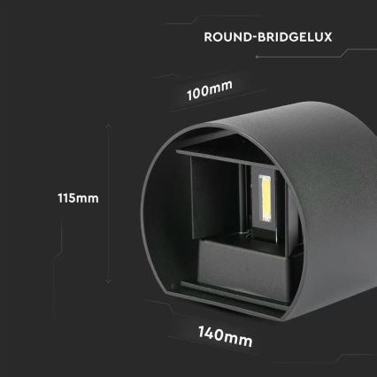 Applique murale LED d'extérieur LED/6W/230V 3000K IP65 noire