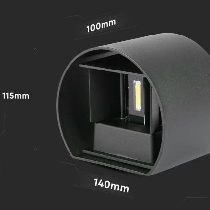 Applique murale LED d'extérieur LED/6W/230V 4000K IP65 noire