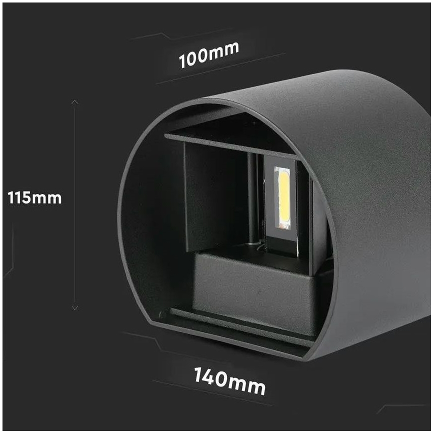 Applique murale LED d'extérieur LED/6W/230V 4000K IP65 noire
