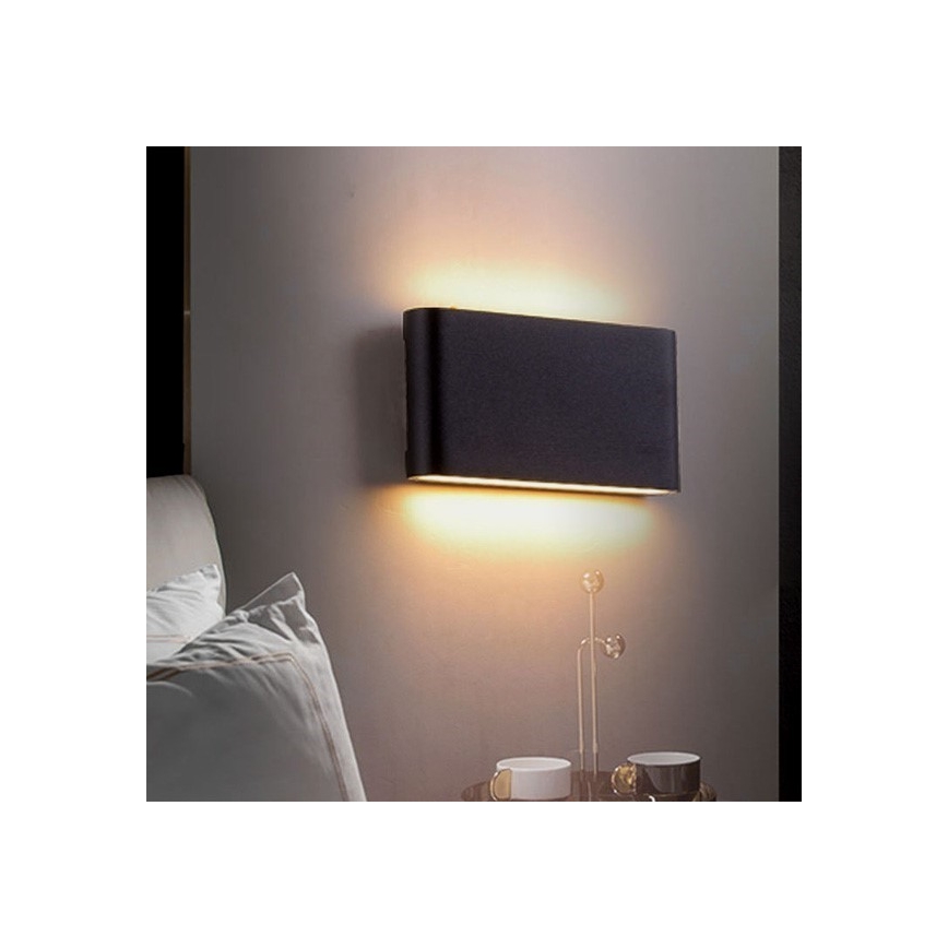 Applique murale LED extérieure FLOW 2xLED/6W/230V IP54 3000K noir