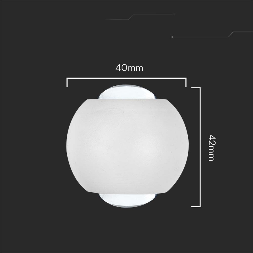 Applique murale LED extérieure LED/2W/230V 4000K IP54 blanc