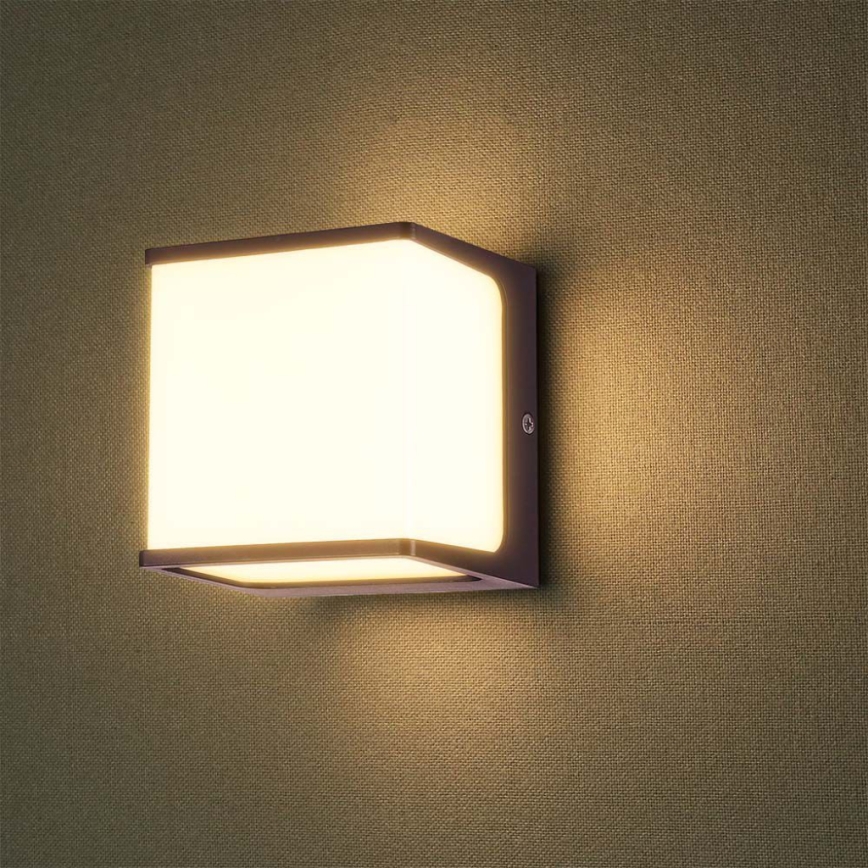 Applique murale LED extérieure LED/8W/230V IP65 3000K marron