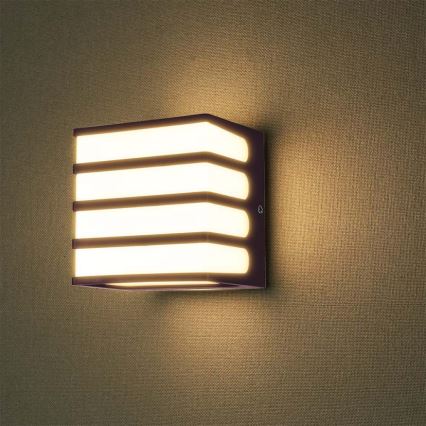 Applique murale LED extérieure LED/8W/230V IP65 4000K marron