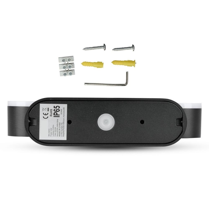 Applique murale LED flexible d'extérieur 2xLED/12W/230V IP65 noire