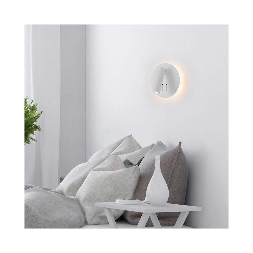Applique murale LED LED/3W/230V + LED/6W/230V 3000K blanc
