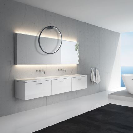 Applique murale LED salle de bain SATURNO LED/25W/230V d. 50 cm IP44 anthracite