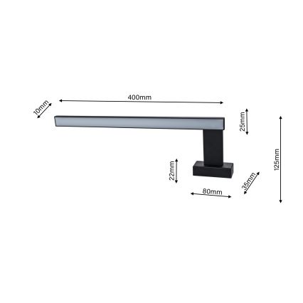 Applique murale LED salle de bain SHINE 1xLED/11W/230V IP44
