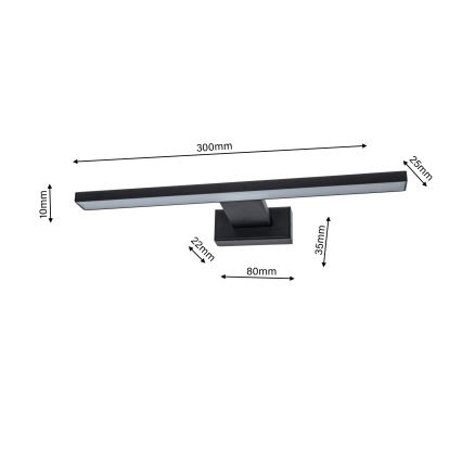 Applique murale LED salle de bain SHINE 1xLED/7W/230V IP44