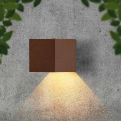 Applique murale solaire LED avec capteur LED/9W/3,7V 3000/4000/5000K IP65 2600 mAh marron