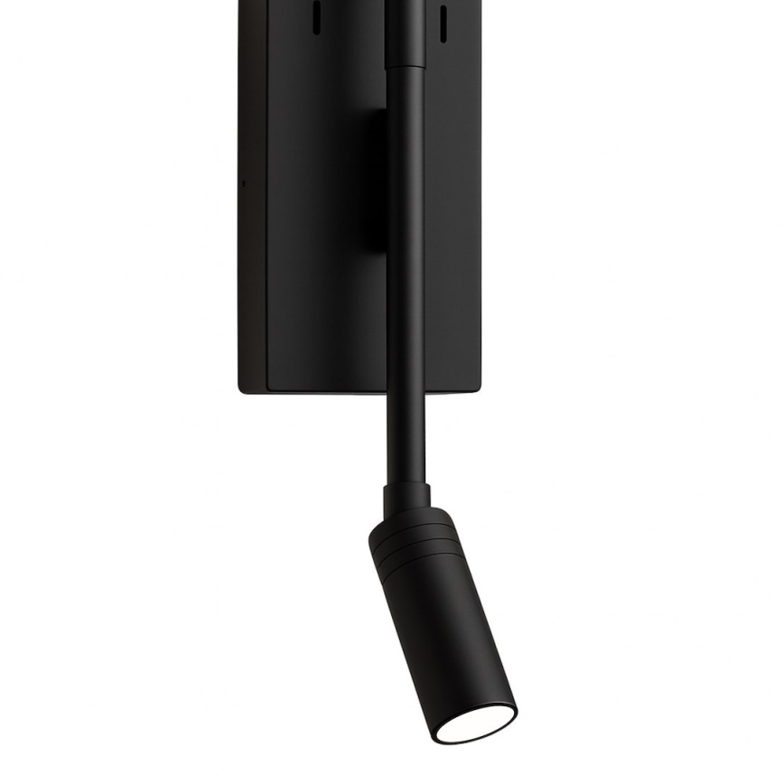 Applique murale LED TORCH LED/6W/230V + LED/3W noire