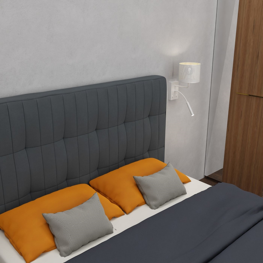 Applique murale LOFT SHADE 1xE27/60W+1xG9/8W/230V blanc/doré