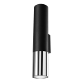 Applique murale LOOPEZ 2xGU10/10W/230V noir/chrome brillant