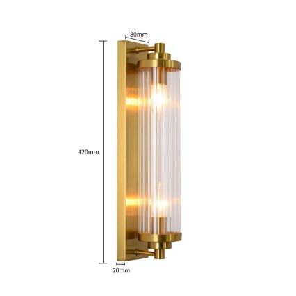 Applique murale LORENZO 2xE14/40W/230V dorée