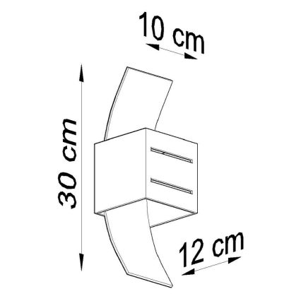 Applique murale LORETO 1xG9/40W/230V noir