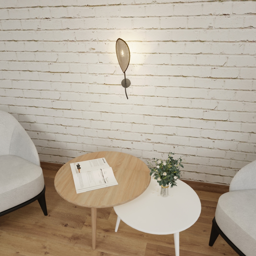 Applique murale LOTUS 1xE14/10W/230V noir/beige