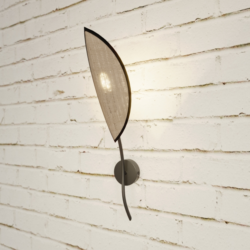 Applique murale LOTUS 1xE14/10W/230V noir/beige